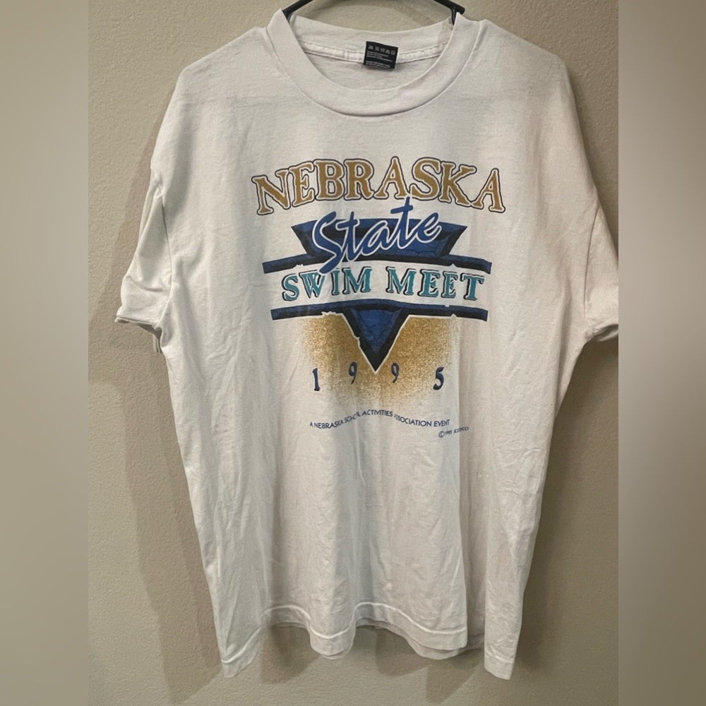 1995 Vintage Nebraska Swim Meet T-Shirt XL
